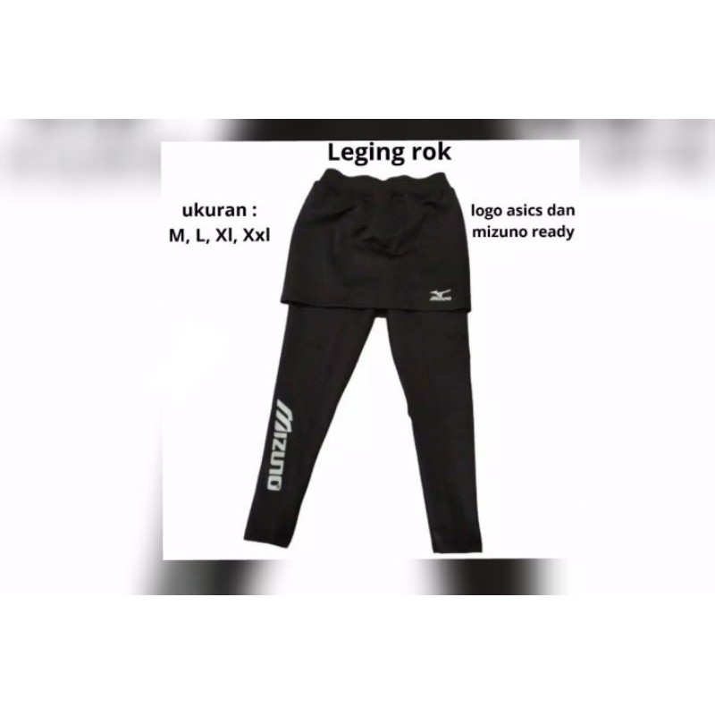 Leging rok voli mizzuno celana voli legging panjang wanita olahraga