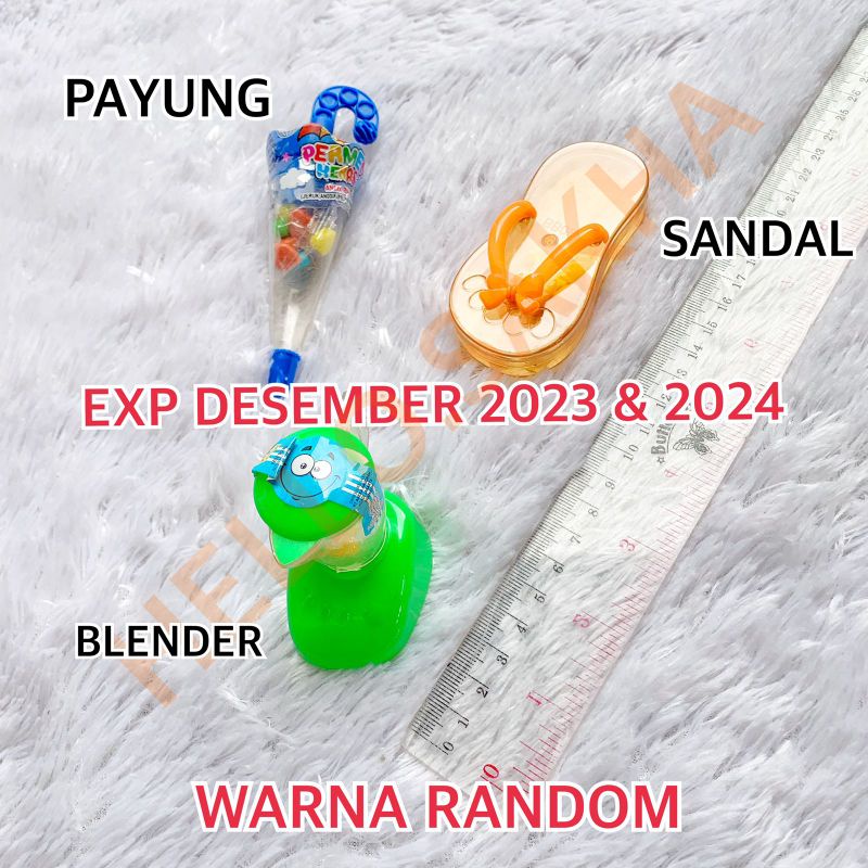 MAINAN CANDY PERMEN CANDIES MANIS SWEET EXP LAMA EXPIRED DATE BLENDER SANDAL SENDAL PAYUNG PAYUNGAN 