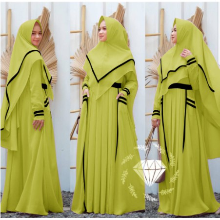 Syari Nafiza Gamis terbaru gamis wanita modern mewah gamis lebaran 2020 - 2021 Fashion Muslim