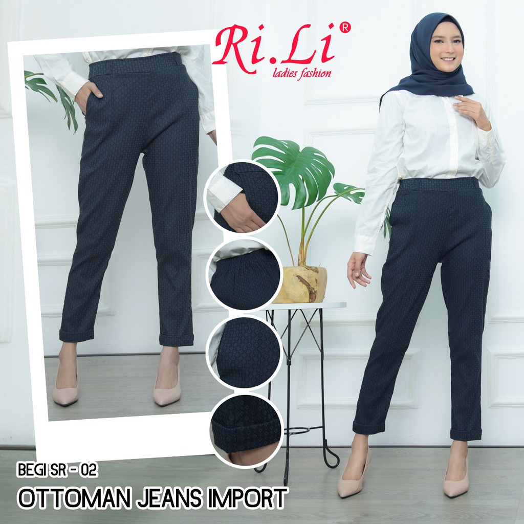 Baggy Pants Motif / Tartan Wanita Premium Stik Balik