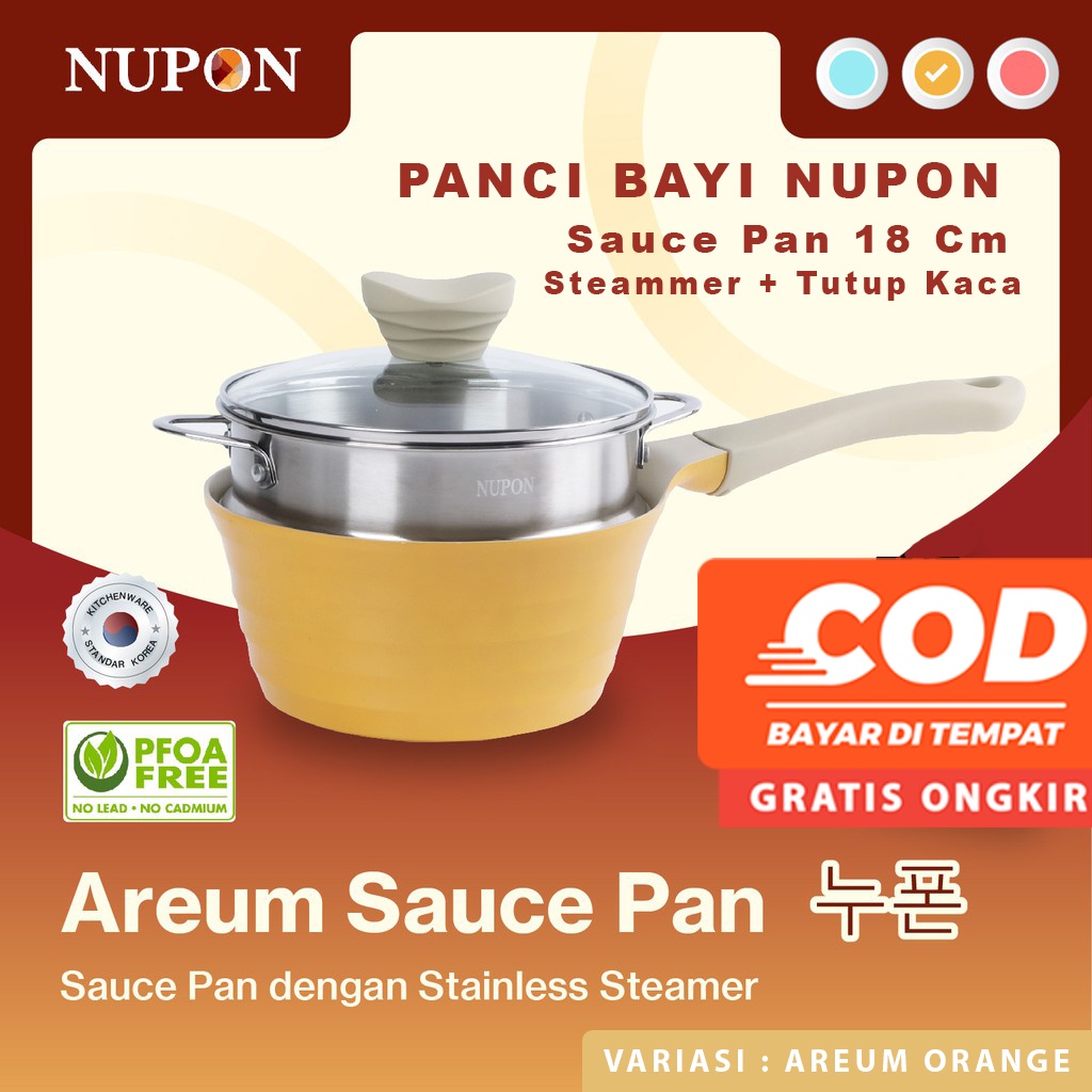 Panci Mpasi Bayi- Baby set Pan- Milk Pan Bayi frypan Bayi - Milkpan keramik Ceramic Coating PFOA FREE PFLUON COATING