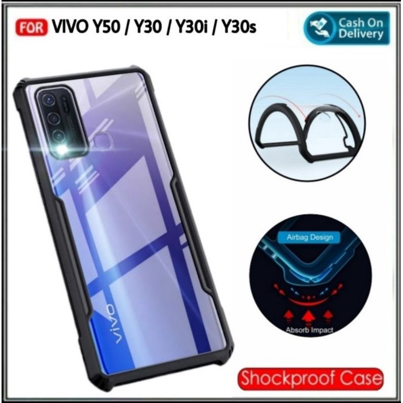 Case Vivo Y75 5G V21 4G 5G V21E Y73 Y50 Y30 Y30i Y30s Y21 Y21s Y33s Y51 Y51A Y53s Y91 Y93 Y95 Y91C Y20 Y20i Y20s Y20sG Y12s V20 SE Y12 Y15 Y17 Y19 Y15s V19 S1 Pro Hard Soft Fusion Armor Shockprooft TPU HD Trasnparan Acrylic Casing HP Cover + Ring Holder