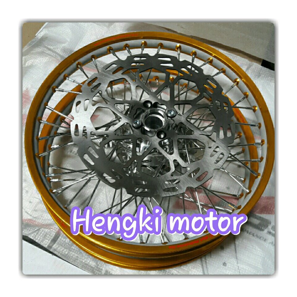 velg satria fu   velg jinfei two tone uk 140x17 dan 120x17 wm gold