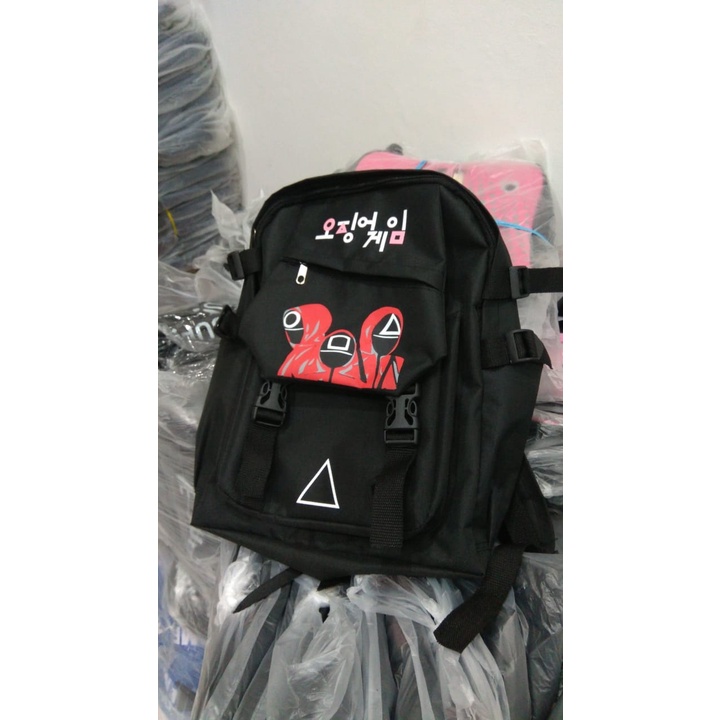 Tas Squid Game Ransel anak Sekolah Backpack Style Original Slot Laptop RanselAnakLakilaki BISA COD