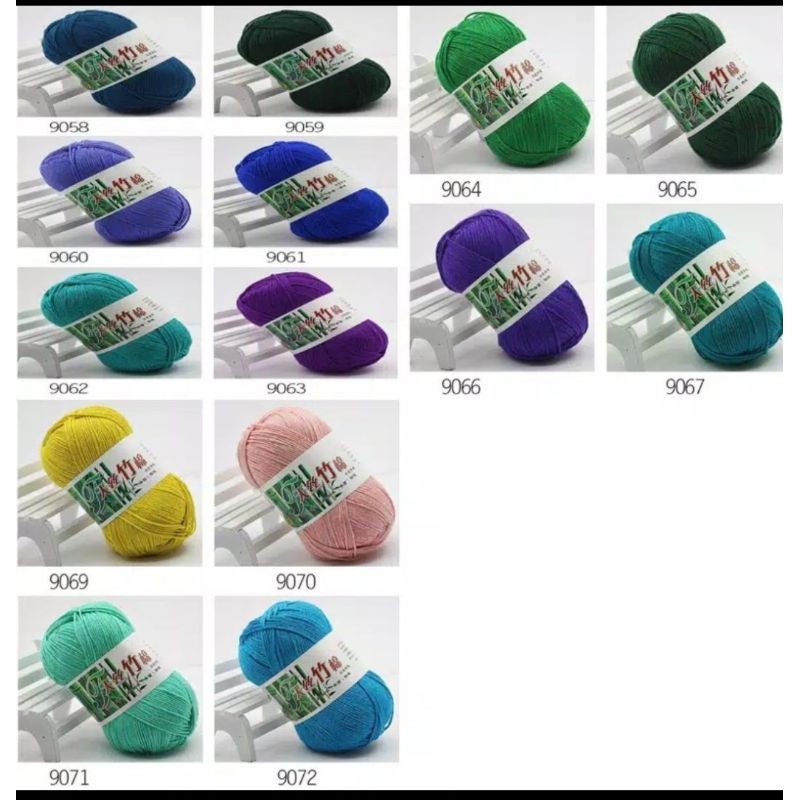 (9050 - 9070) Benang rajut katun bambu