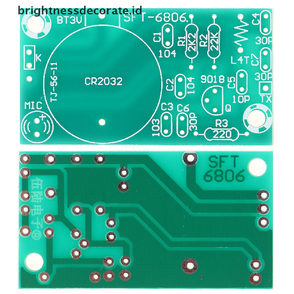 Transmitter Radio Fm Stereo Diy Dengan Mic Dc 3v Untuk Solder