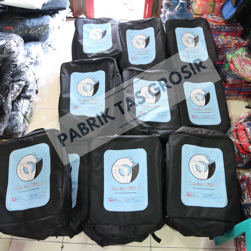 Jual Ransel Grosir Tas Sablon Bordir Go Clean Go Massage Cleaning O Tas Souvenir Bagus Keren