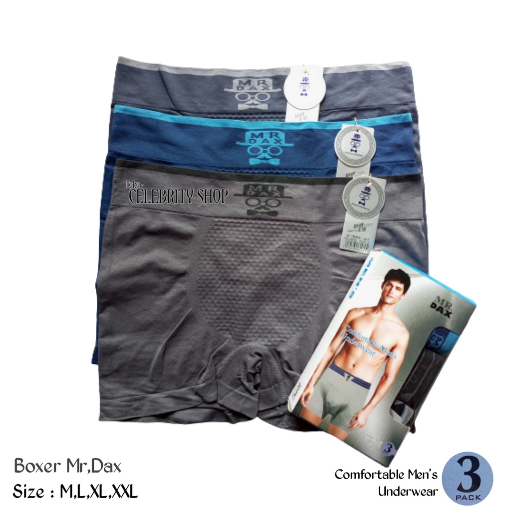 Celana Dalam Pria Boxer Rajut - MR DAX UK M, L,XL,XXL