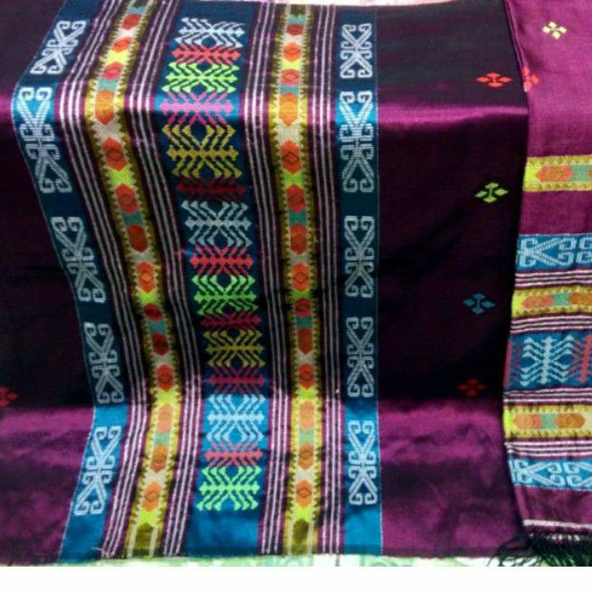 Sutra Hongkong SUPER PREMIUM Motif Gorga Laba-laba Asli Tenun Tangan Bahan Tebal & Kilat