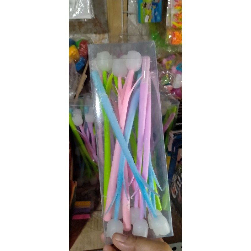 

POLPEN CANTIK WARNA WARNI / BENTUK BUNGA / ISI 12 PCS