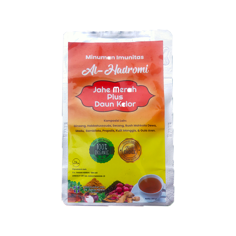 

Minuman Jahe Merah Plus Daun Kelor Al Hadromi 100gr