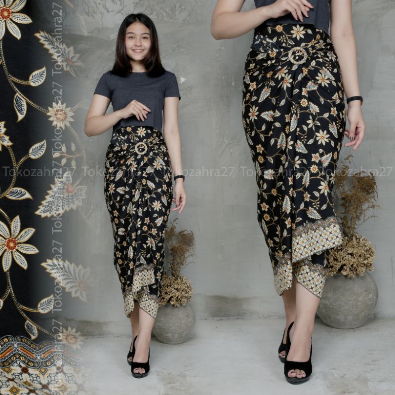 Rok Batik Lilit Motif Lili Rok Serut Instan Rok Bawahan Kebaya Rok Kondangan