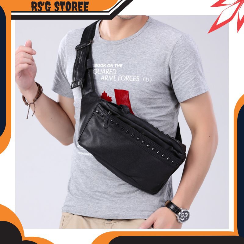 RG67 Tas Selempang tas samping Tas cowok tas laki-laki tas cowok Tas pria Tas cwek Pinggang Tas
