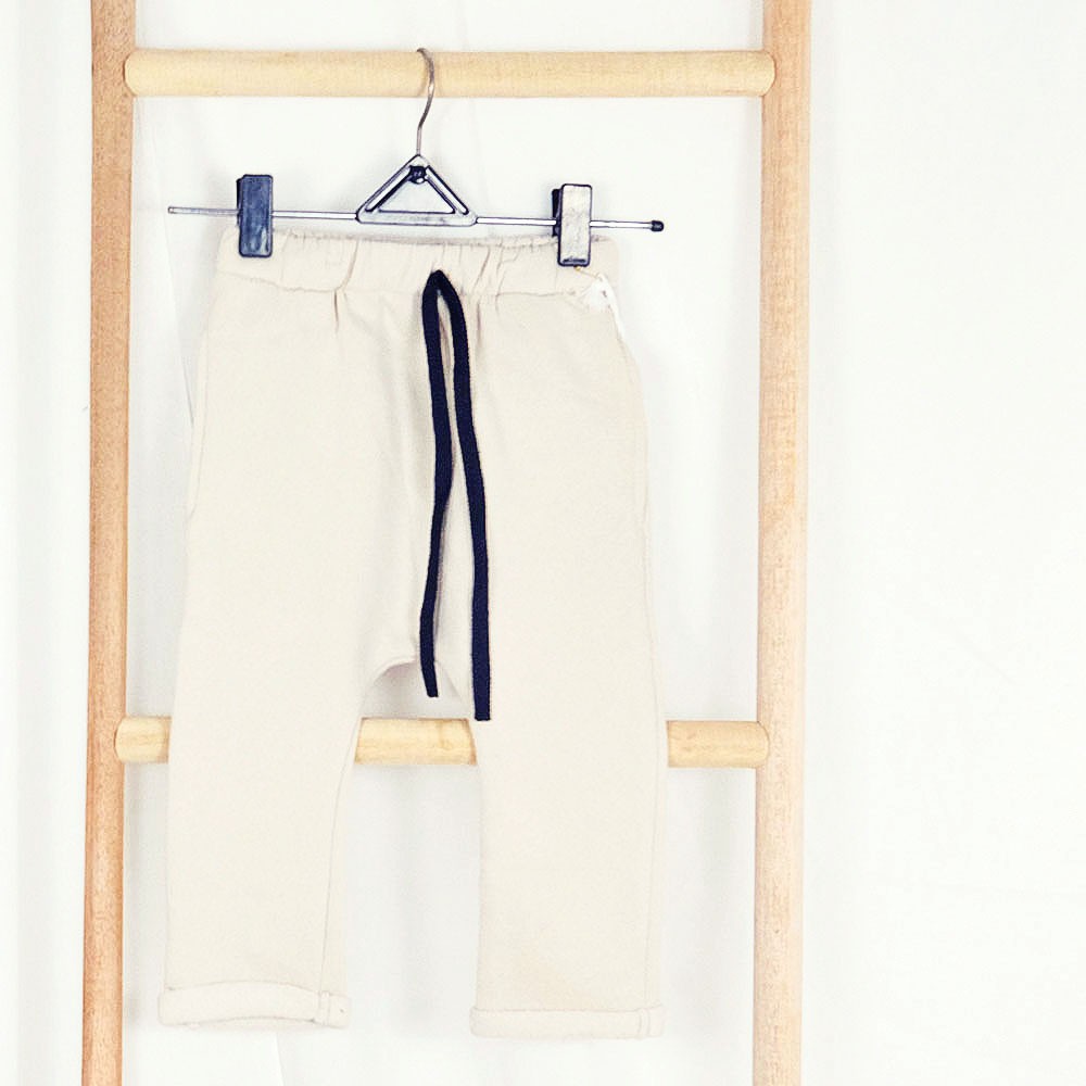 

Pop Kidswear Fleece Harem Pants - Cream