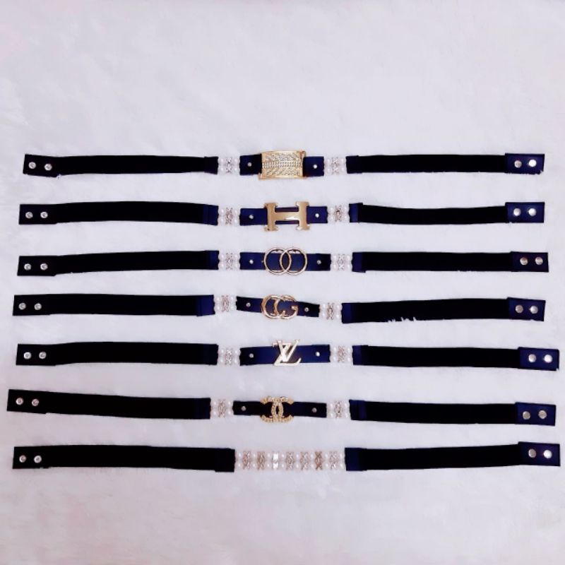 ikat pinggang karet mutiara fashion belt korea belt elastis