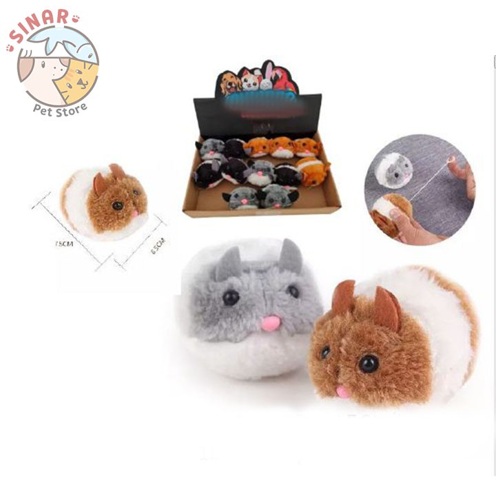 Mainan Kucing Tikus Getar Lucu Ukuran +-7cm warna random