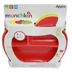 Munchkin 3plate Apple mangkuk 3708