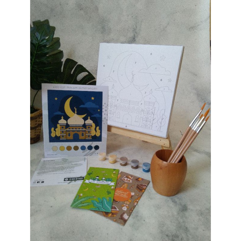 

DIY Painting By Numbers Kit UKIYO SPECIAL IDUL FITRI 20X20CM