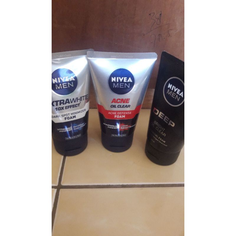 Nivea Men Facial foam 50ml &amp; 100ml(Pembersih muka)