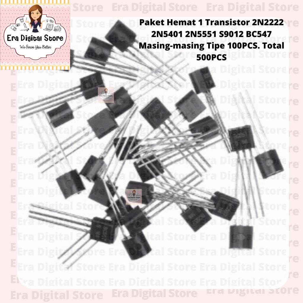 Paket Hemat 1 Transistor 2N5401 2N5551 2N2222 S9012 BC547