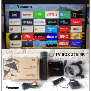 Jual ANDROID TV BOX ZTE V5 NEW FULL APLIKASI / SIAP PAKAI / ANDROID 9