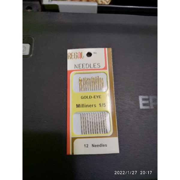 Hot item jarum jahit tangan regal 1 card isi 12 pcs