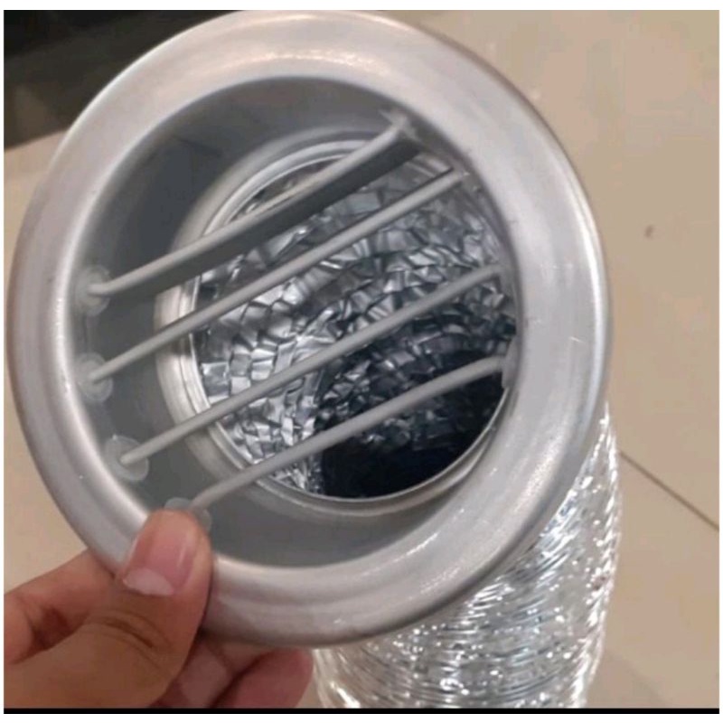 Pan klep flexible ducting 4 inchi penutup selang flexible ducting 4 inchi