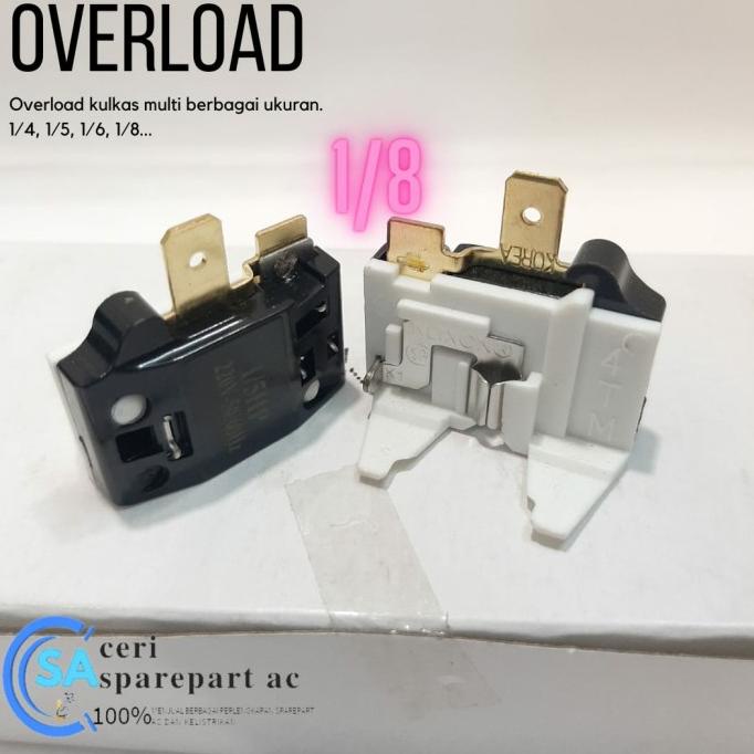Produk Unggulan] Overload Kulkas Gepeng Pengaman Kompresor Kulkas Sharp LG Toshiba 1/8