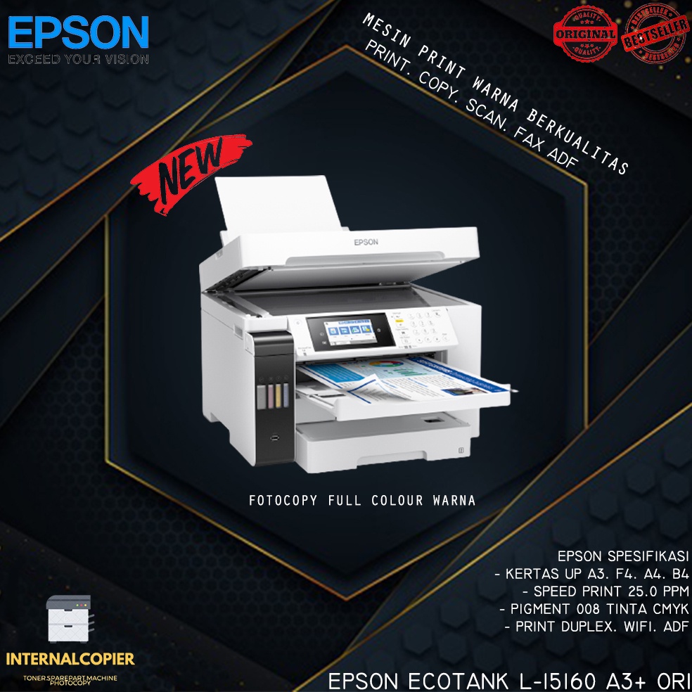 PRINTER EPSON ECOTANK L15160 A3 COPY WIFI ALL IN ONE MESIN EPSON ORIGINAL