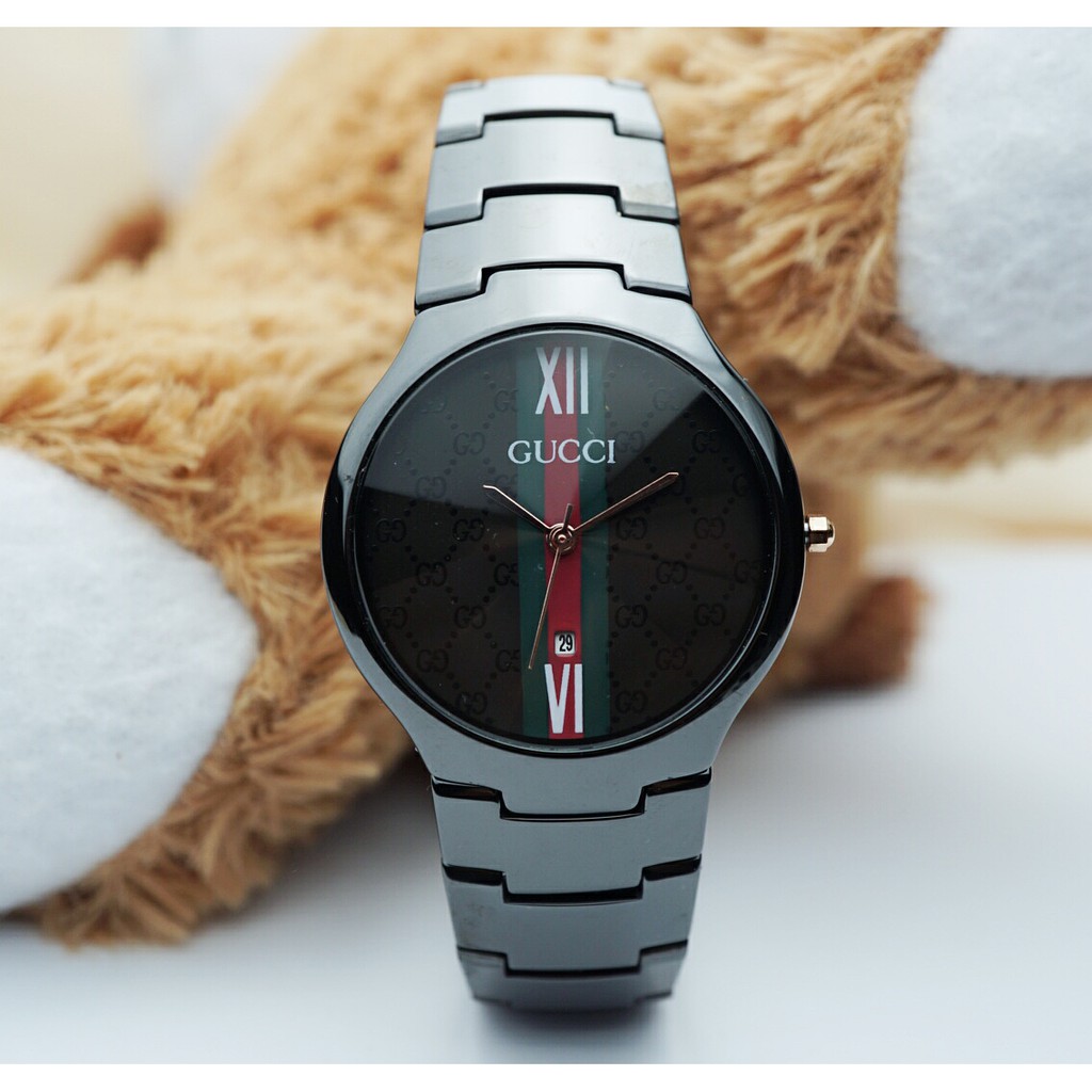 Jam Tangan Wanita Gucci Date Tali Keramik