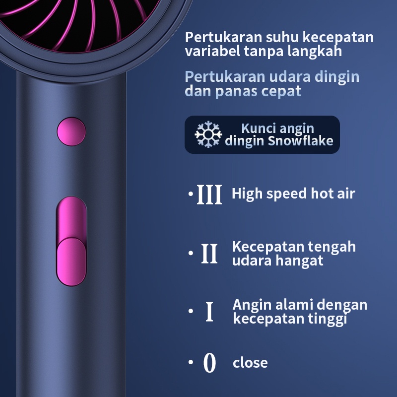 Abeni hair dryer ion negatif high-end pengering rambut mini tiga kecepatan udara panas dan dingin hair dryer low watt hot