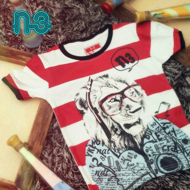 Kaos Anak Branded N3 Singa Merah