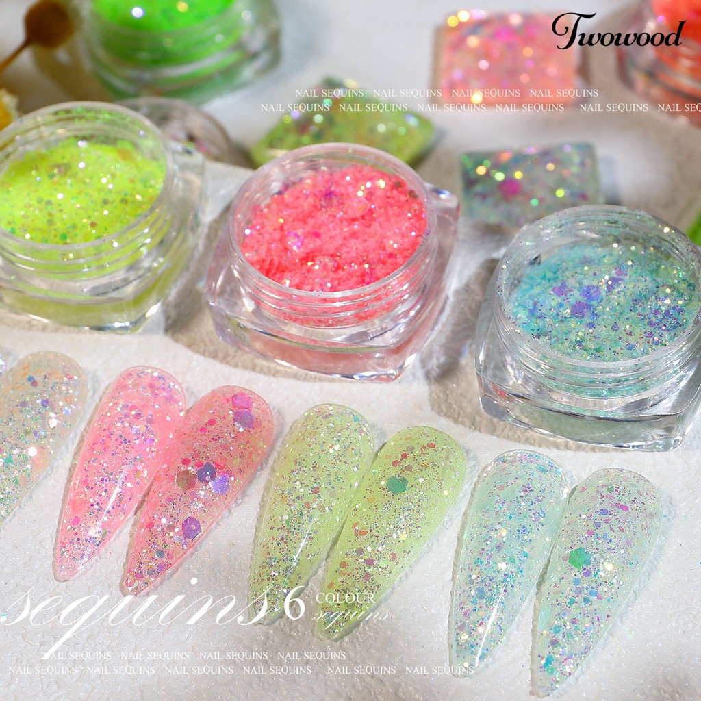 Bubuk Glitter Sequins Untuk Dekorasi Nail Art