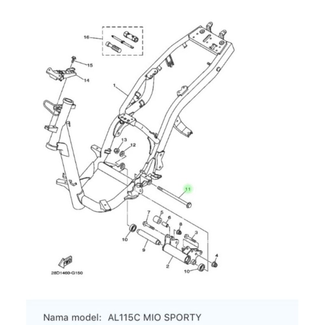 AS ARM MIO LAMA MIO SPORTY MIO SOUL FINO KARBU ASLI ORI YAMAHA 5TL F5181 01