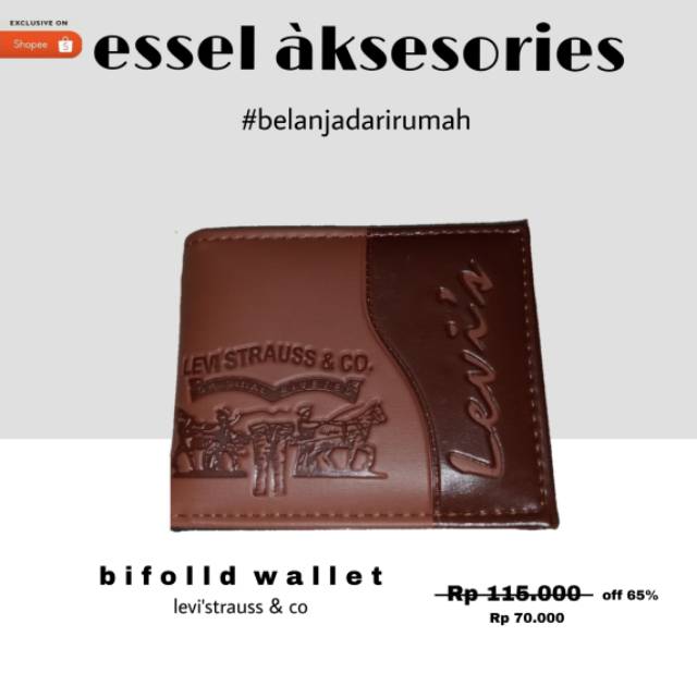 LEVI'S DOMPET KULIT PRIA ORIGINAL