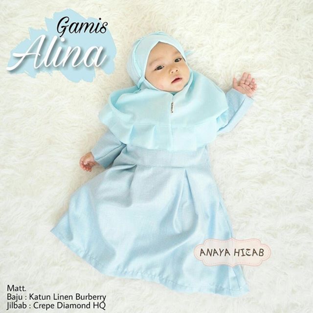 Gamis Alina Baby Blue