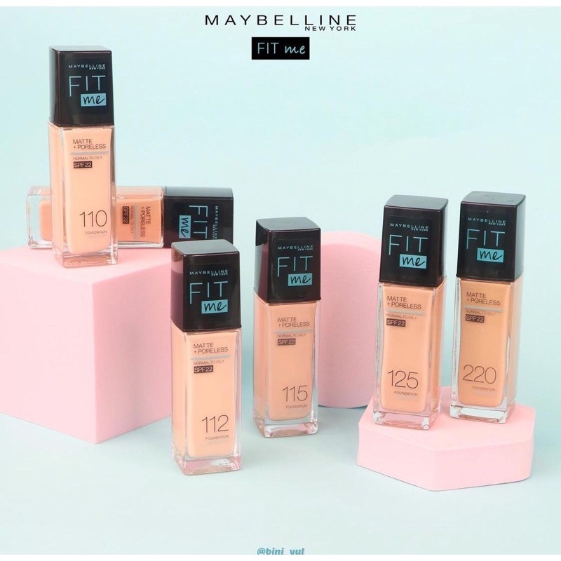 Jual Maybelline Fit Me Matte Foundation 30 ml | Shopee Indonesia