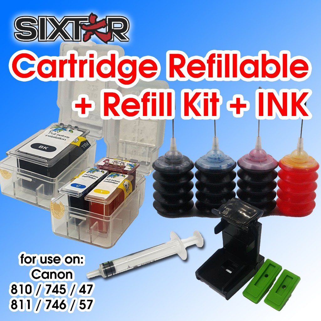 PAKET RefillKit + INK + Refillable Cartridge 810 dan 811 / 745 dan 746