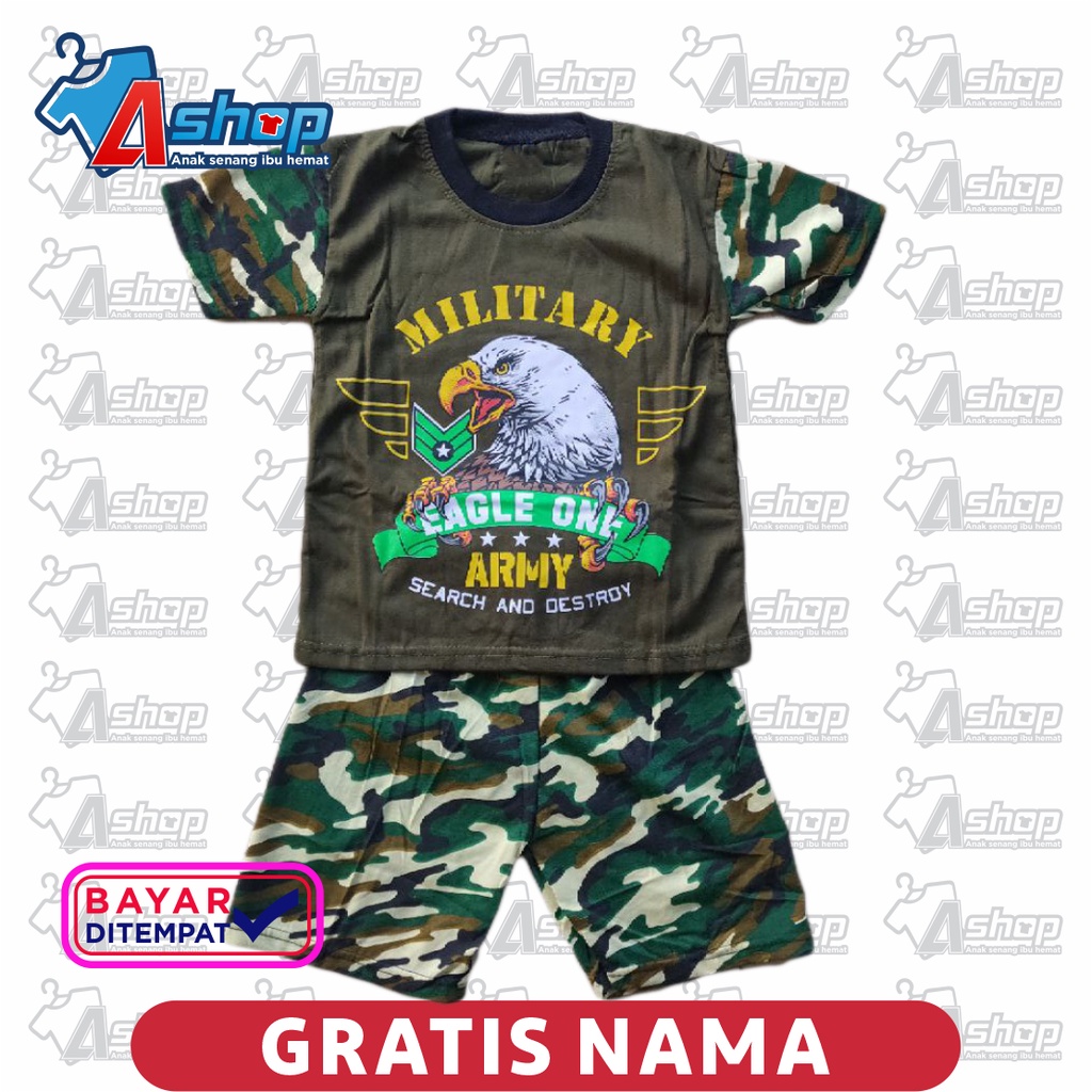 Baju Anak Army Setelan Army Pendek