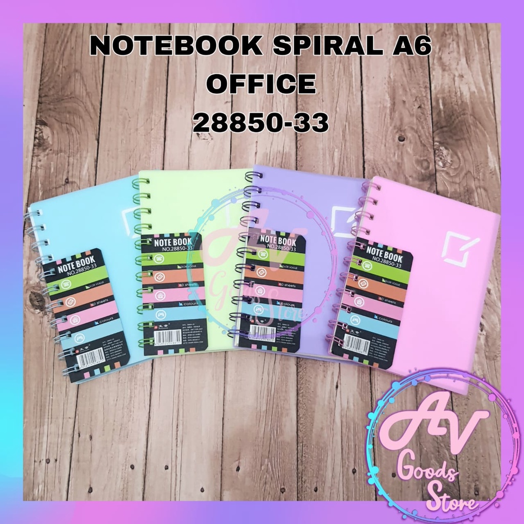 

Diary Spiral A6 Office 28850-33 / Notebook Spiral A6 80 lembar / Diary Kecil