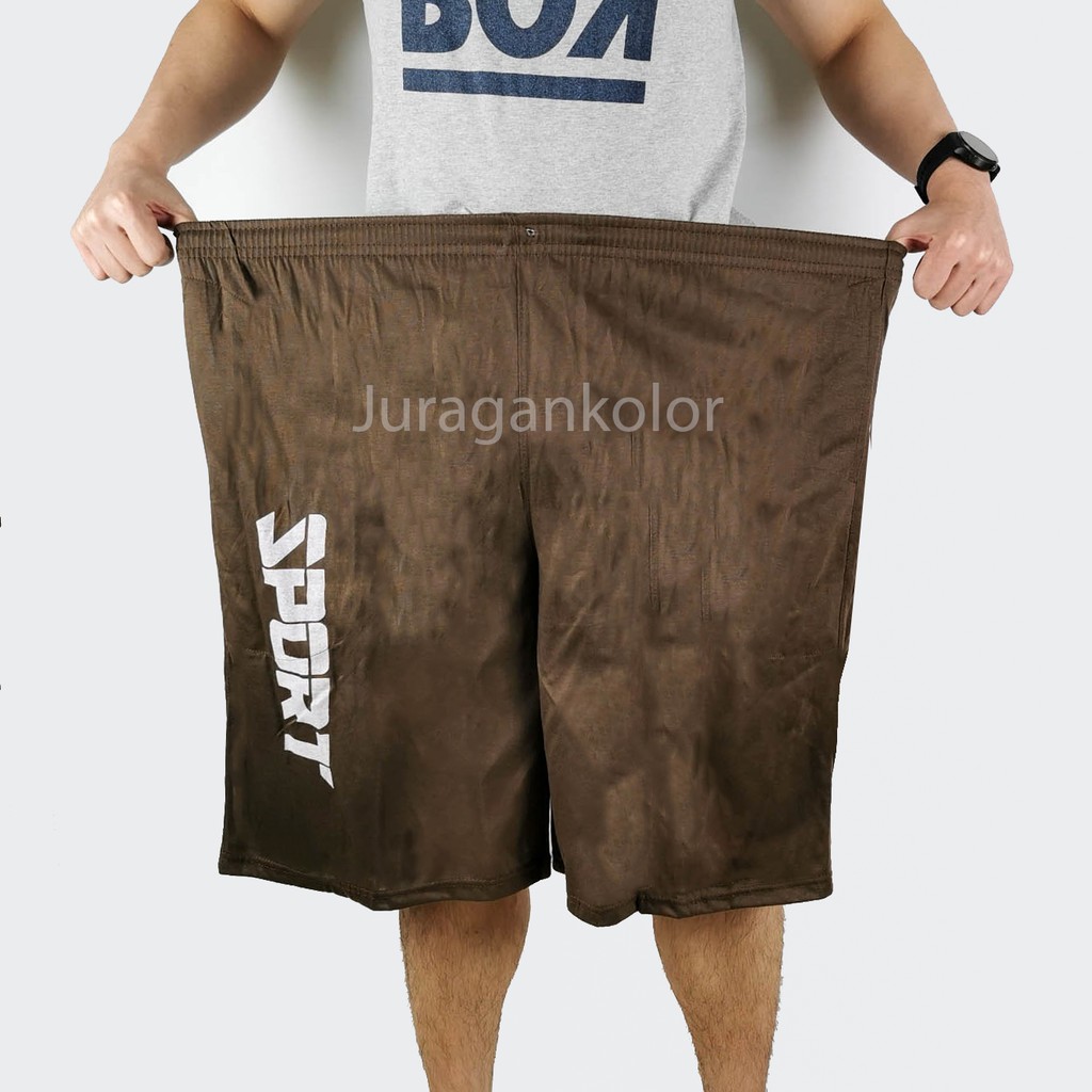 Celana Pendek Pria Santai Polos SUPER BIG SIZE JUMBO SPORT -J.SPT