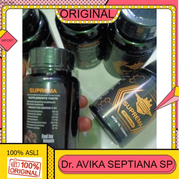 100% ASLI 100% ASLI Suprema Original Besar Panjang Kuat Tahan Lama Permanen Ampuh Supremasi Pembesar