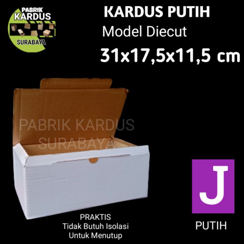 

KARDUS J PUTIH 31x19.5x11.5cm BOX DUS KARTUN BOX KOTAK SEPATU PACKING