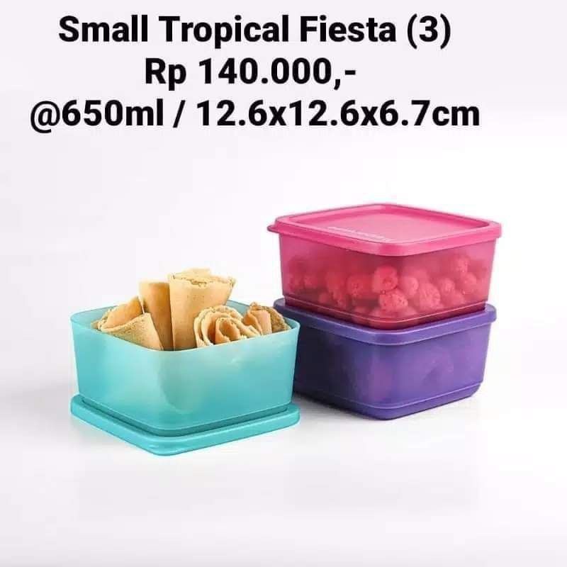 

Tuperware 3pcs Small Tropical Small Summer Kotak Serbaguna