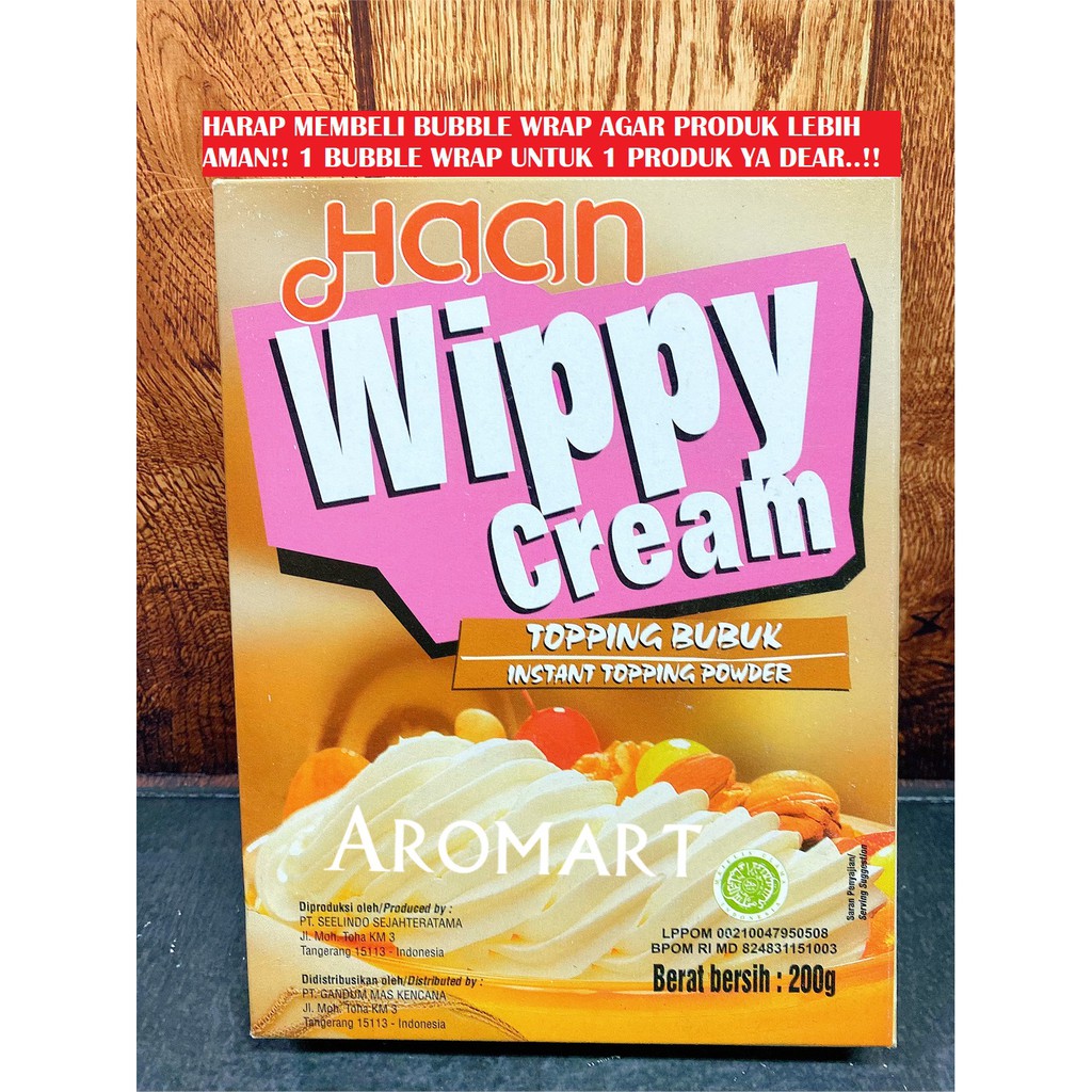 

Haan Wippy Cream/ Topping Bubuk/ Instant Topping Powder - 200g