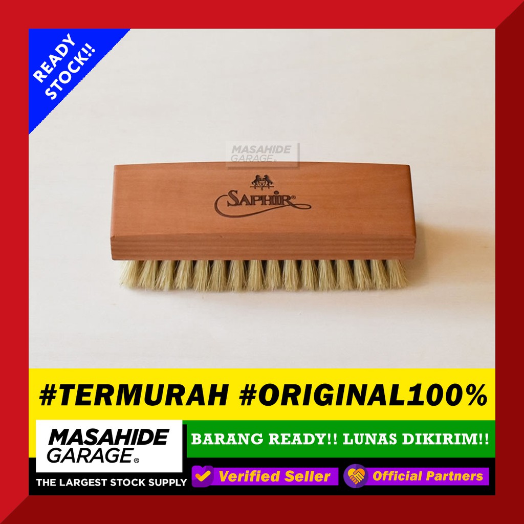 ORIGINAL TERMURAH Saphir Shoe Polishing Brush Wood Perawatan Sepatu Kulit bisa untuk Saphir Creme