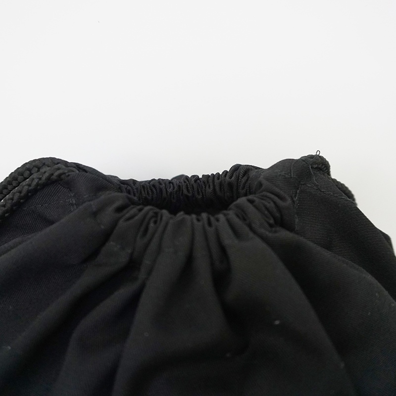 (SAKO) - RANSEL SERUT DRAWSTRING DRILL HITAM POLOS  35X42 CM