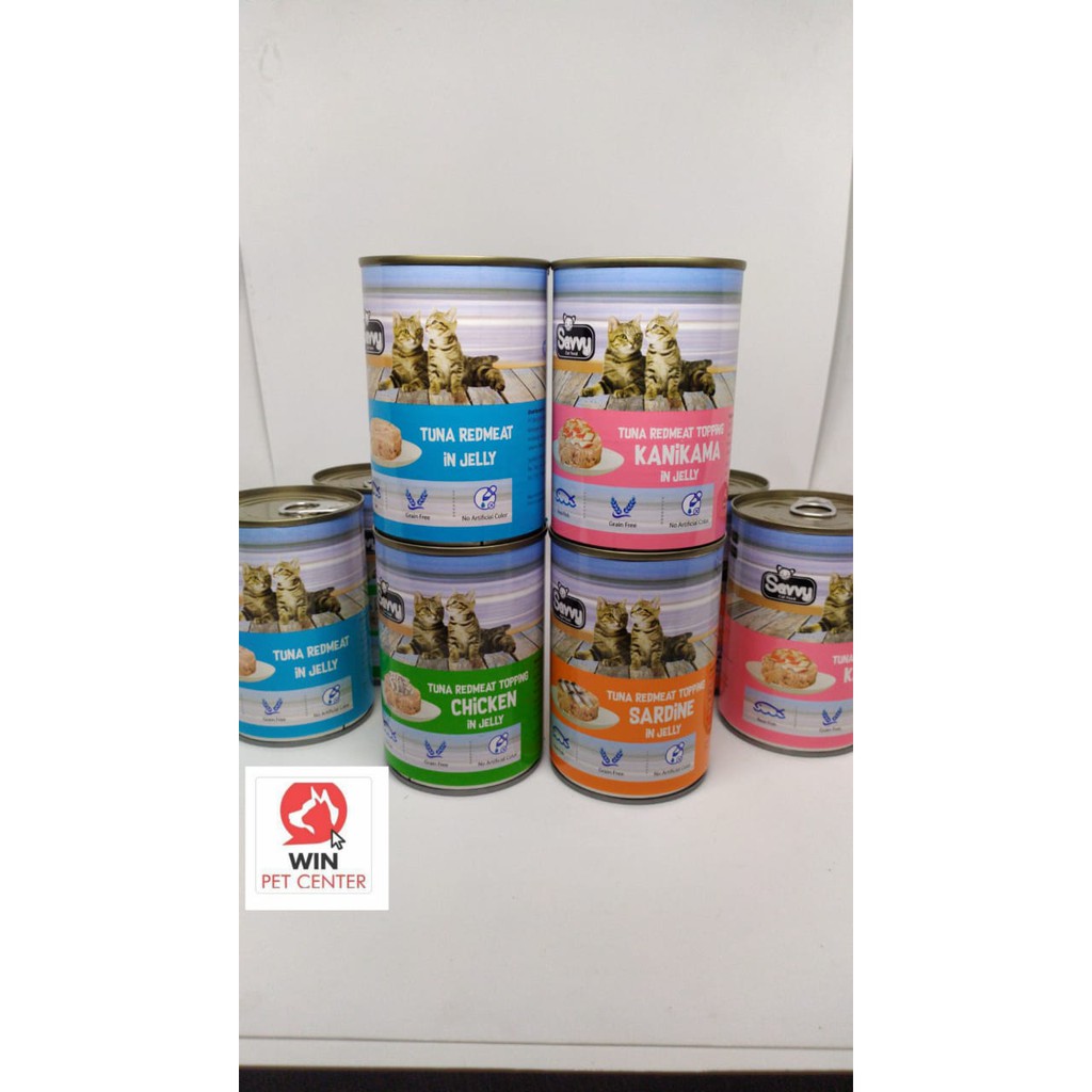 Makanan Kucing Basah Kaleng Savvy Cat Food 400gr