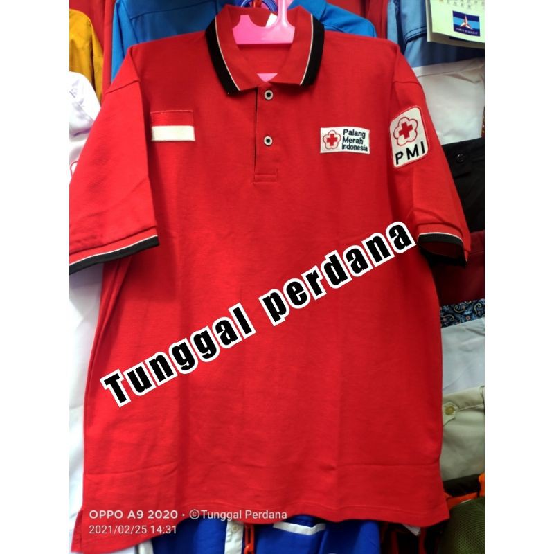 kaos polo katun logo PMI