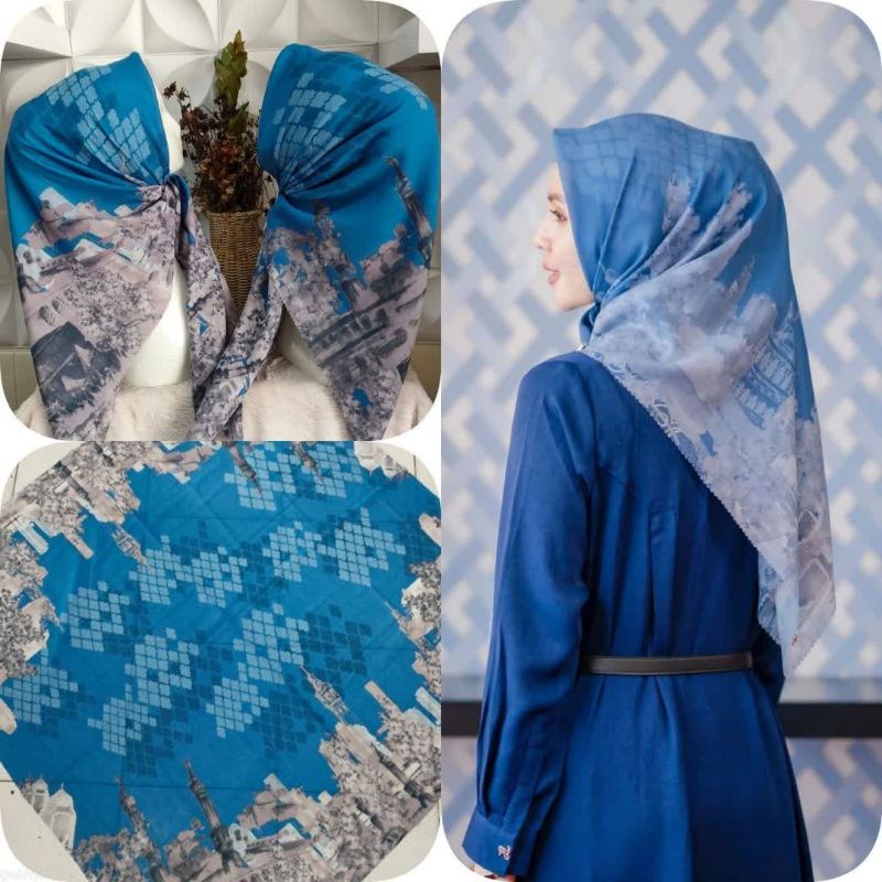 Hijab Motif Ayu Lestari / Hijab Branded Segiempat